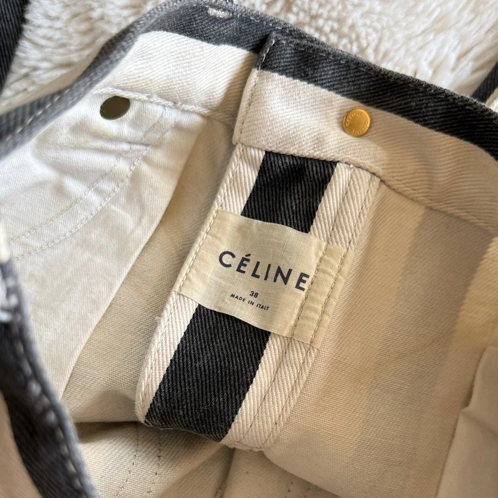 Celine Black and White Striped Cropped Pants - Picture 4 of 9